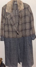 Mystree Women Plaid Trench Coat Size S Brown Hg Lightweight
