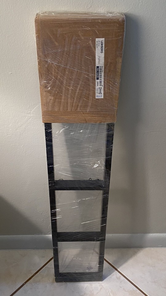 NEW IKEA Lerberg Media Wall Mount CD DVD Shelf Rack Charcoal Gray 10035