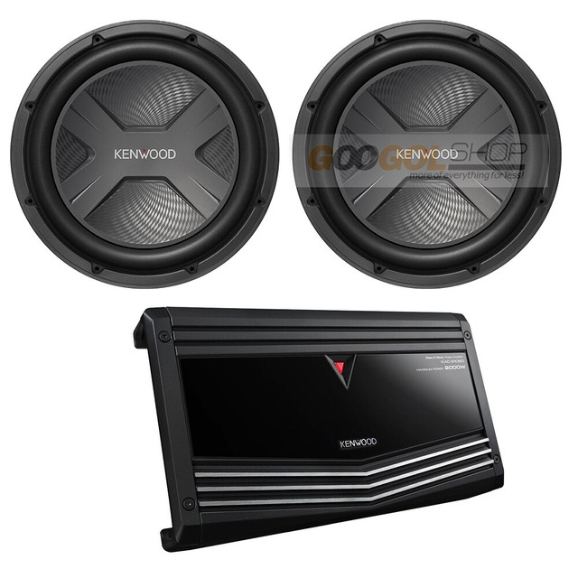 2Kenwood 4Ohm SVC Subwoofers 2000 Watt Peak Car Audio Subwoofer