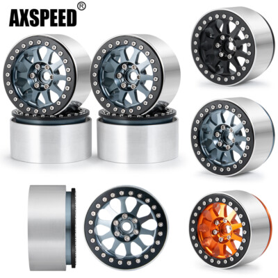 4 Stück 2.2'' Metall Beadlock Räder Felgen Für 1/10 RC Wraith 90048 RR10 Crawler
