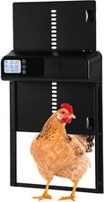 Automatic Chicken Coop Door Battery Powered, Aluminum Chicken Door with Timer