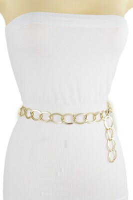 Women Gold Metal Thick Chain Chunky Links Dressy Style Belt  display picture 3