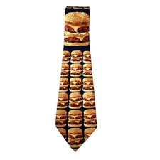 Steven Harris  Handmade Cheeseburger Men's Tie Novelty Burger Made in Korea