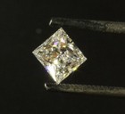 GIA certified loose .50ct SI1 E princess cut diamond vintage antique Natural — photo 1