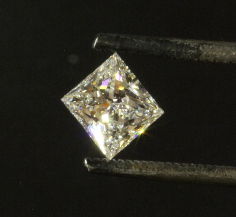 GIA certified loose .50ct SI1 E princess cut diamond vintage antique Natural