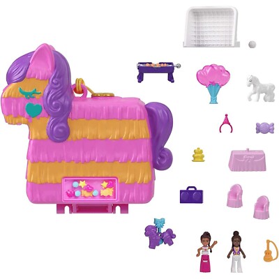 Polly Pocket Pinata Fiesta Party Compact Pop & Swap Pieces New By Mattel