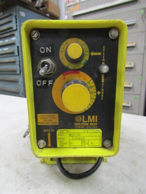  LMI MILTON ROY A181-95S METERING PUMP 115 VAC 1 AMP 18. MAX GPD 80 MAX PSI