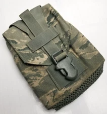 ABU USAF Tiger Stripe General Purpose Canteen Pouch MOLLE MESH BOTTOM VGC