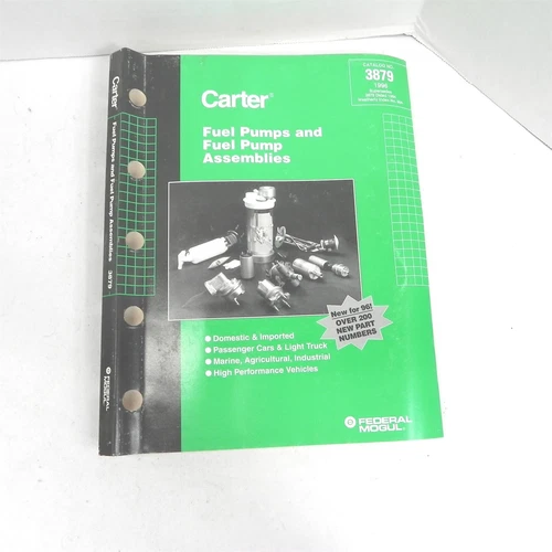 1996 FEDERAL MOGUL CARTER CATALOG 3879 FUEL PUMPS AND ASSEMBLIES DOMESTIC IMPORT