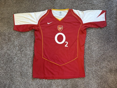 O2 Arsenal Nike 90 Red Home Soccer Futbol Jersey Men’s Size XL