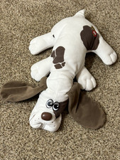 Vintage Pound Puppy White/brown Large Plush 17" Brown Spots Stuffed Animal