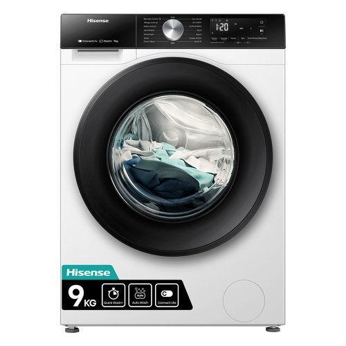 Hisense Lavatrice 9 Kg WF3S9043BW3 White e Black classe A 1400giri/min