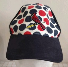STL Cardinals Cap Hat Blue Kids Adjustable Strapback Embroidered Redbird On Bat