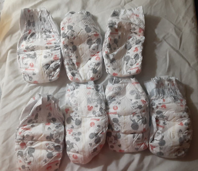 Lot of 7 Huggies Mickey Mouse Size 4 Diapers, Out of Package