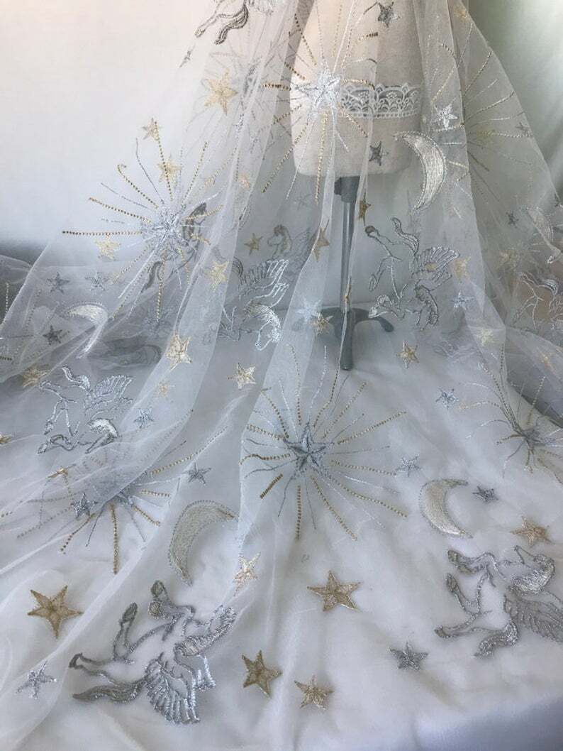Tulle Embroidery Mesh Star Moon Fabric Sheer DIY Tutu Skirt Wedding Dress Cloth | eBay Tulle Embroidery Mesh Star Moon Fabric Sheer DIY Tutu Skirt Wedding Dress Cloth | eBay
