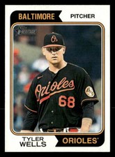 Tyler Wells 2023 Topps Heritage #570 Baltimore Orioles