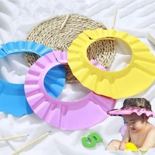 New Adjustable Kids Baby Shampoo Bath Bathing Shower Cap Hat Wash Hair Shield US