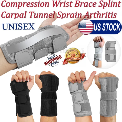 Wrist Hand Support Brace Stabilizer Splints Carpal Tunnel Sprain Arthritis Strap - Picture 1 of 16