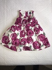 JANIE AND JACK Blossom Roses Easter Floral Dress Size 3-6 Months