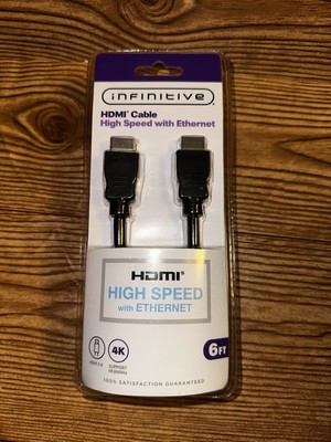Infinitive HDMI Cable High Speed With Ethernet 6 ft 4K 