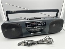 Vintage Sony Boombox AM FM Radio Cassette Player CFS-202 with Cord CLEAN 