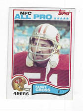1982 TOPPs RANDY CROSS #481 SAN FRANCISCO 49ERS