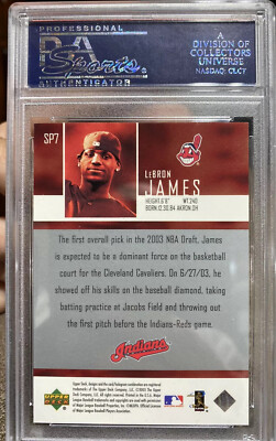 2004 LeBRON JAMES ROOKIE #SP7 UPPER DECK FIRST PITCH PSA 10 GEM