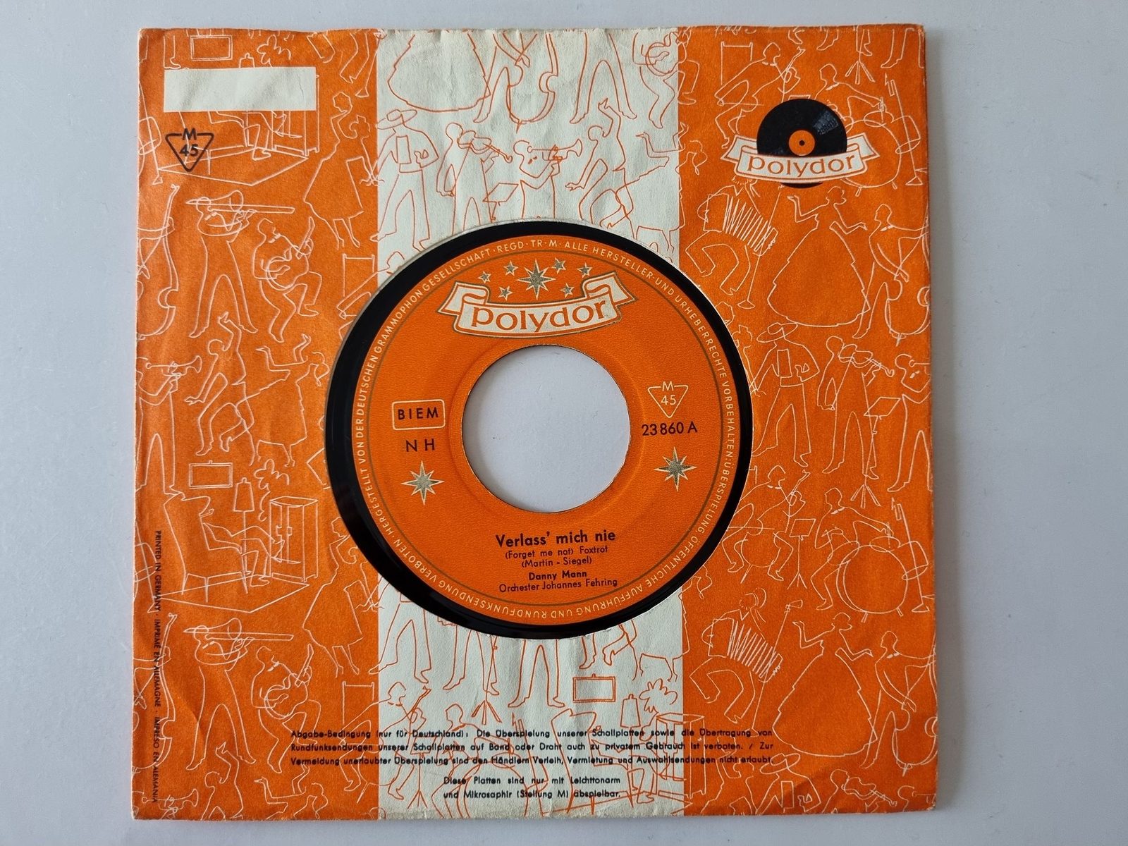 Danny Mann - Verlass' mich nie 7'' Vinyl Germany
