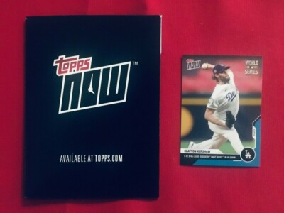 CLAYTON KERSHAW 2020 TOPPS WS #450  19/49  6 IP , 8 K'S LEADS DODGERS PAST RAYS