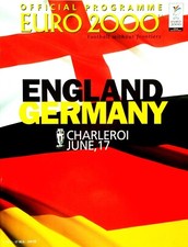 England v Germany Euro 2000. 17/6/2000  Official Programme @ Charleroi .NEW.