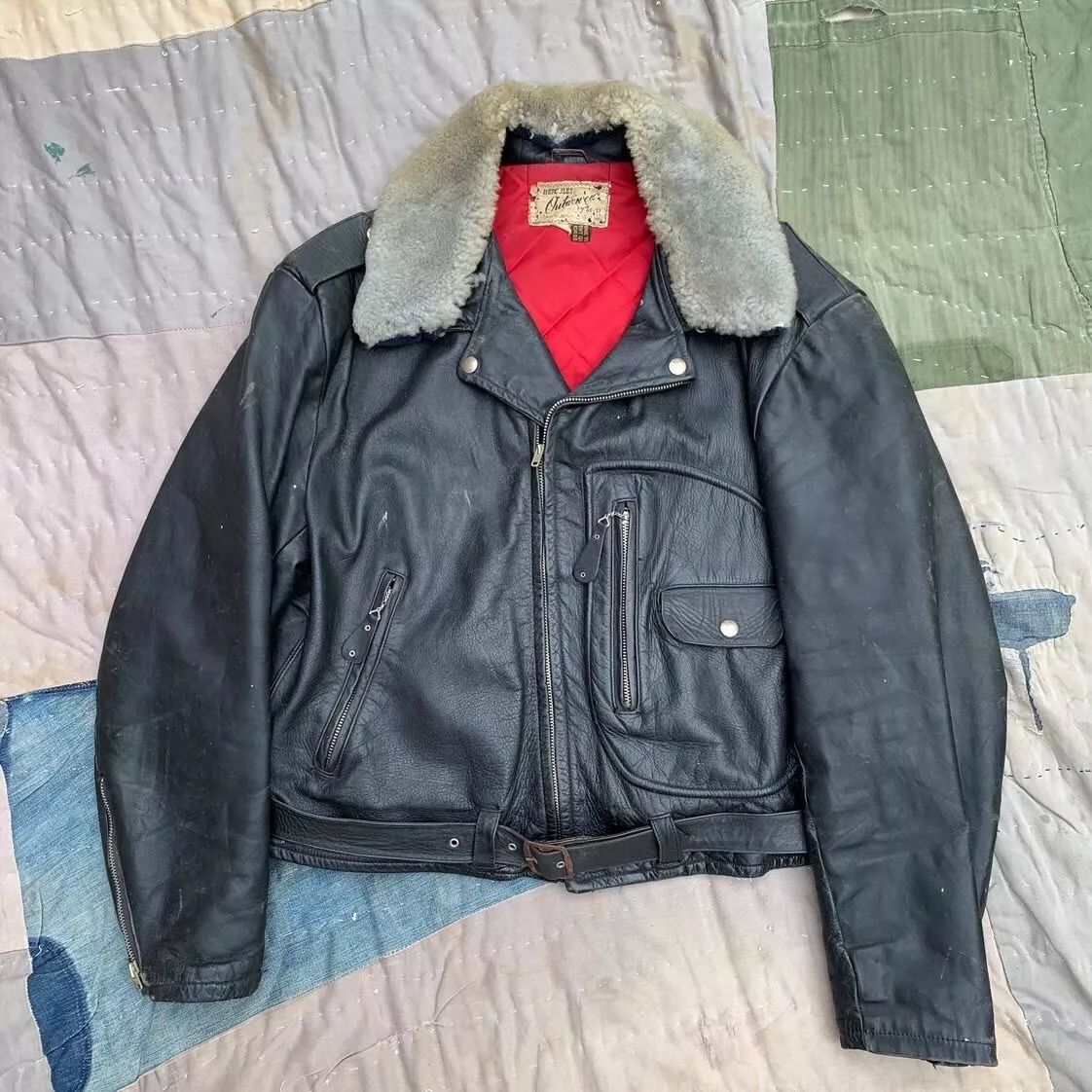 KILLER Early 50s Hercules Horsehide Moto Jacket L D Pocket Sears