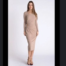 Muche & Muchette tan long sleeves midi dress women’s size one size