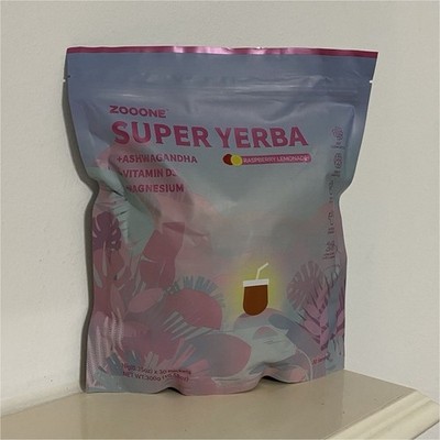 ZOOONE Super Yerba Supplement Powder Raspberry Lemonade 1000mg GMO Free