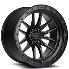 18x9"Lock Off-Road Wheels Krawler Matte Black with Matte Black Ring Rims (4pcs)