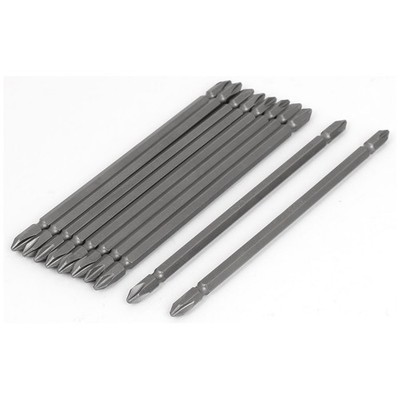 10pcs 1/4 ''Doppel Ende Magnet PH2 Kreuzschlitz Schraubendreher Bit 150mm Lange