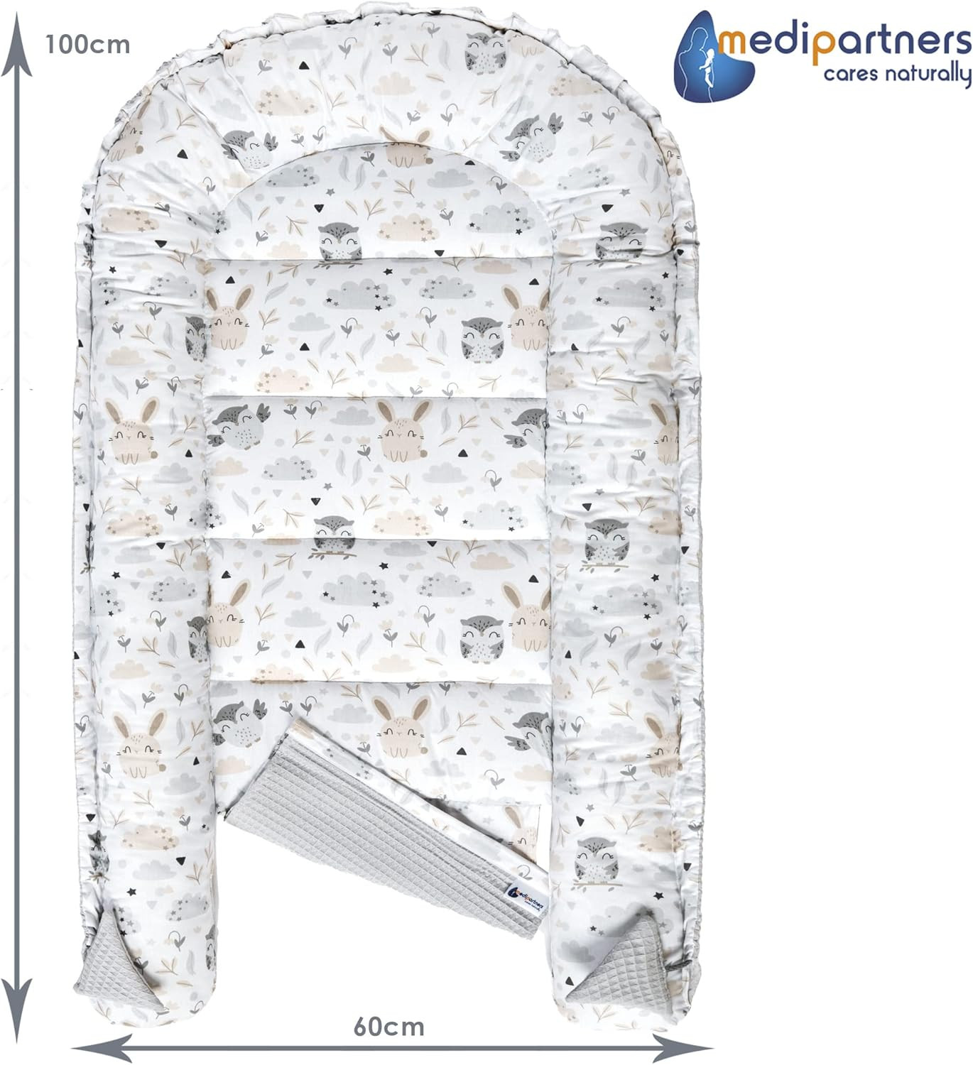 Riduttore Lettino Neonato Antisoffoco 100x60x15 foto 3