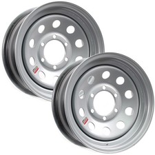 2-pack Trailer Rim 16 Inch 16x6 6 Lug On 5.5 Center Silver Modular Wheel 2-pack Trailer Rim 16 Inch 16x6 6 Lug On 5.5 Center Silver Modular Wheel