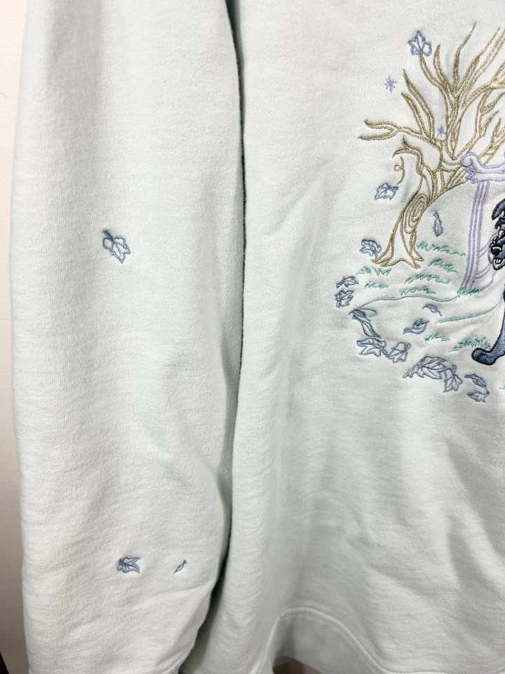 Lady & The Tramp Sweatshirt Women’s XXL Embroidered All Over VTG Disney RARE - Image 4 of 4