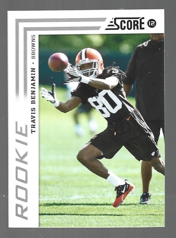 D 2012 Panini Score Football Travis Benjamin ROOKIE #400 EXC