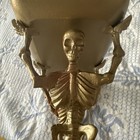 Martha Stewart 12"T 14”L Halloween 3 Skeletons Holding Gold Tray/Candles,etc EUC — photo 6