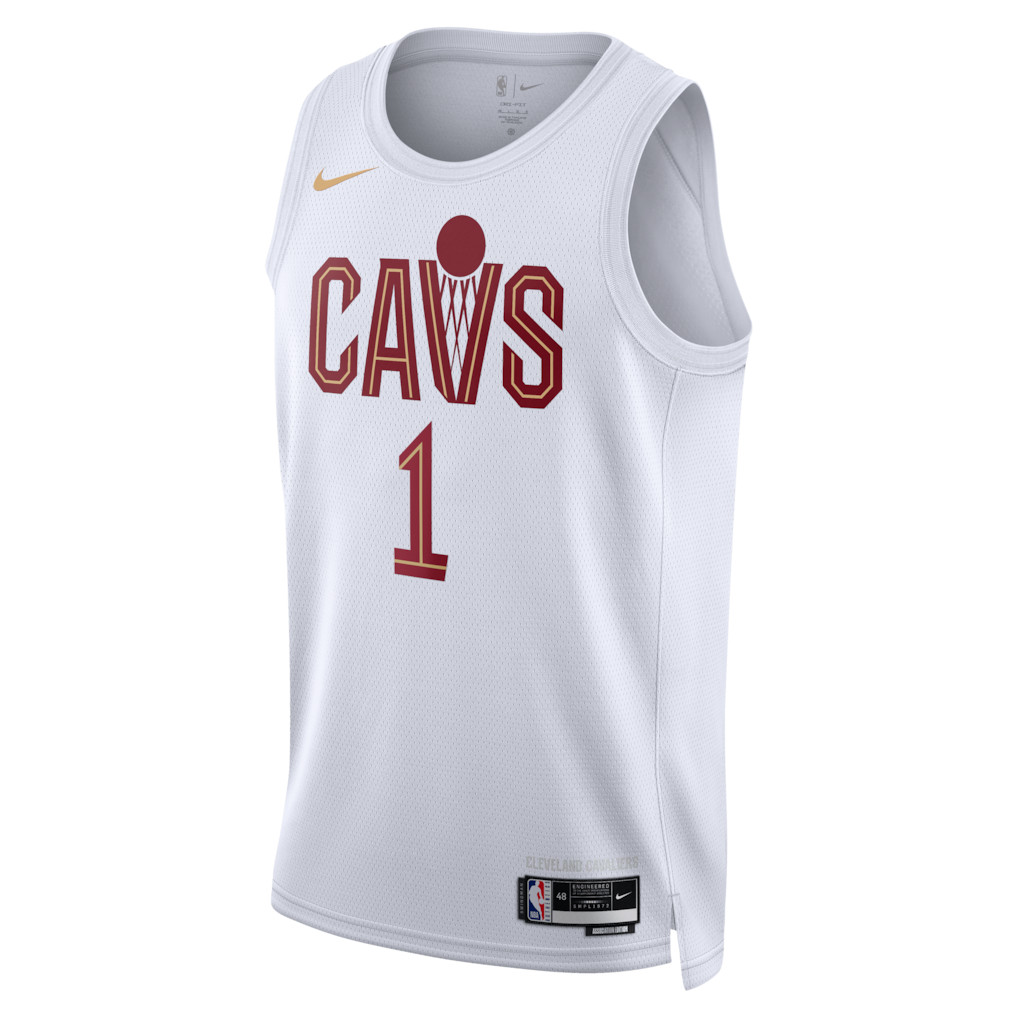 Cleveland Cavaliers James Harden #1 Nike White NBA Swingman Association Jersey thumbnail 2