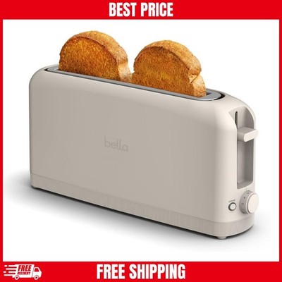 Bella 2 Slice Slim Toaster Fits-anywhere  Kitchenware 6 Setting Shade Contr...