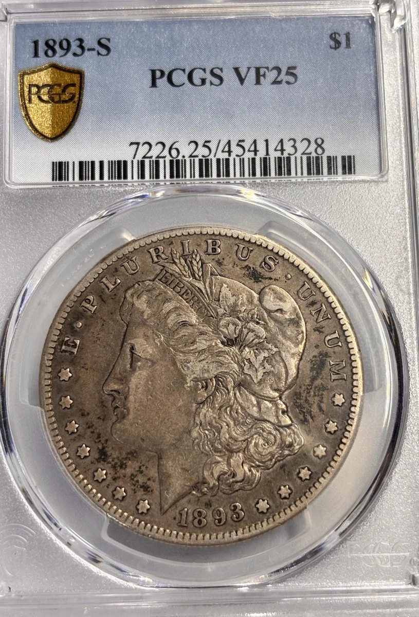 VF 25 Graded 1893 Year Morgan US Dollars (1878-1921) for sale | eBay