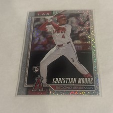 Topps Series 1 2026 Celebration Christian Moore Confetti Glitter Angels RC #147