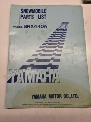 #ad Yamaha Parts List Book Model SRX440A 1976 8F2 28198 60 SNOWMOBILE Manual $116.00