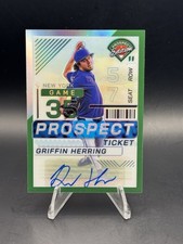 Griffin Herring 2024 Panini Prospect Edition Green Signatures Holo Auto Rockies