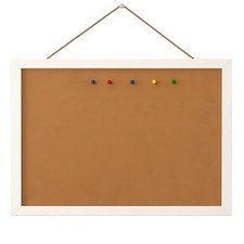 Cork Board Bulletin 16" X 12", Wall 16 inches x 12 inches, White