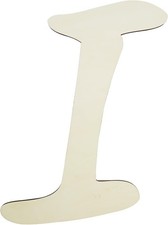 Wooden Letter I 12 Inch Blank Paintable Wall Decor Crafts