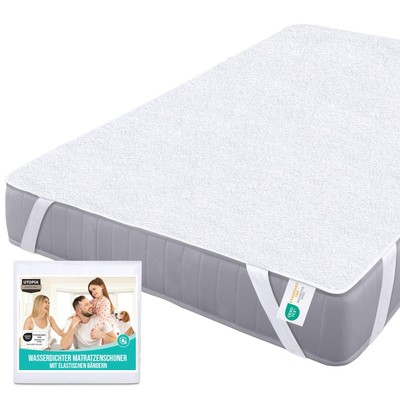 Utopia Bedding Matratzenschoner 140 x 200 cm Wasserdicht Mit Elastisch