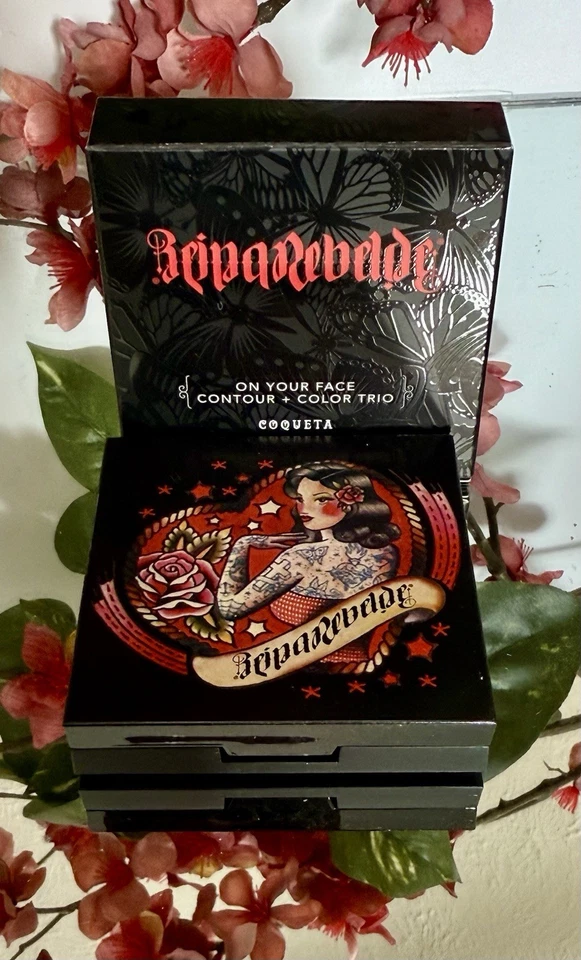 Reina Rebelde On Your Face Contour & Color Trio Palette Coqueta New Authentic - Image 2 of 4